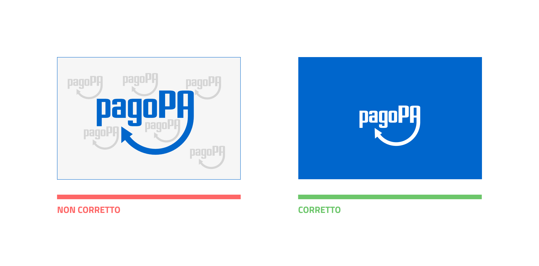 Esempio di banner che non segue le linee guida del logo